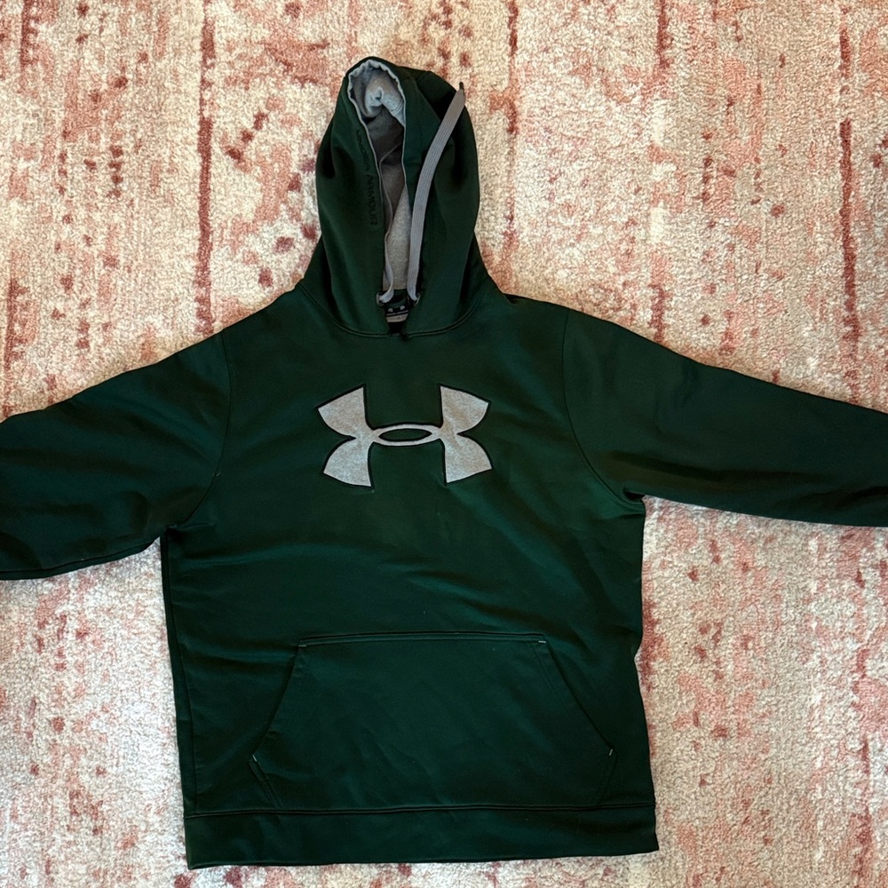 Under Armour Forest Green Hoodie with Gray Logo